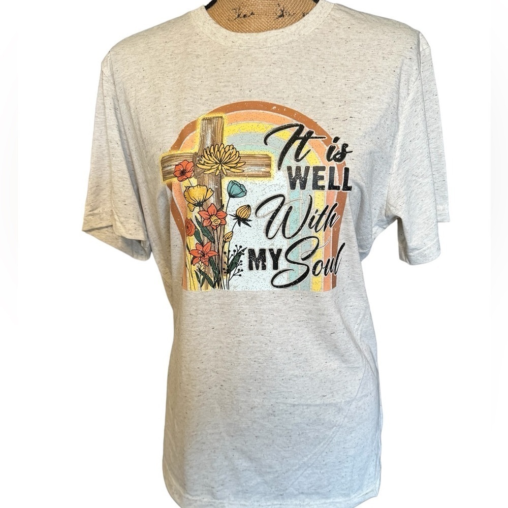 Bella + Canvas Printed Unisex Tee. ‘It is well with my soul’